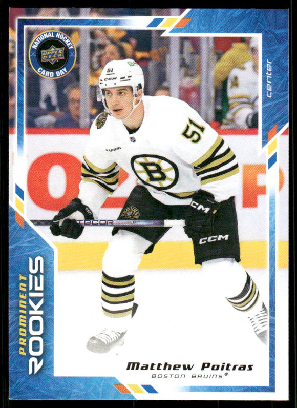 2023-24 Upper Deck National Hockey Card Day #NHCD7 Matthew Poitras PR
