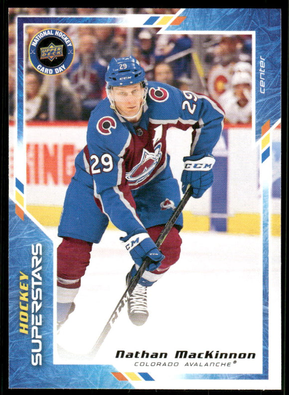 2023-24 Upper Deck National Hockey Card Day #NHCD17 Nathan MacKinnon HS