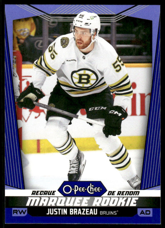 2024-25 O-Pee-Chee Blue #582 Justin Brazeau