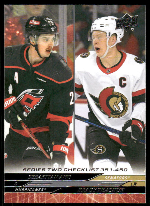 2024-25 Upper Deck #450 Sebastian Aho/Brady Tkachuk CL
