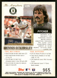 1996 Topps Gallery Players Private Issue #176 Dennis Eckersley /999