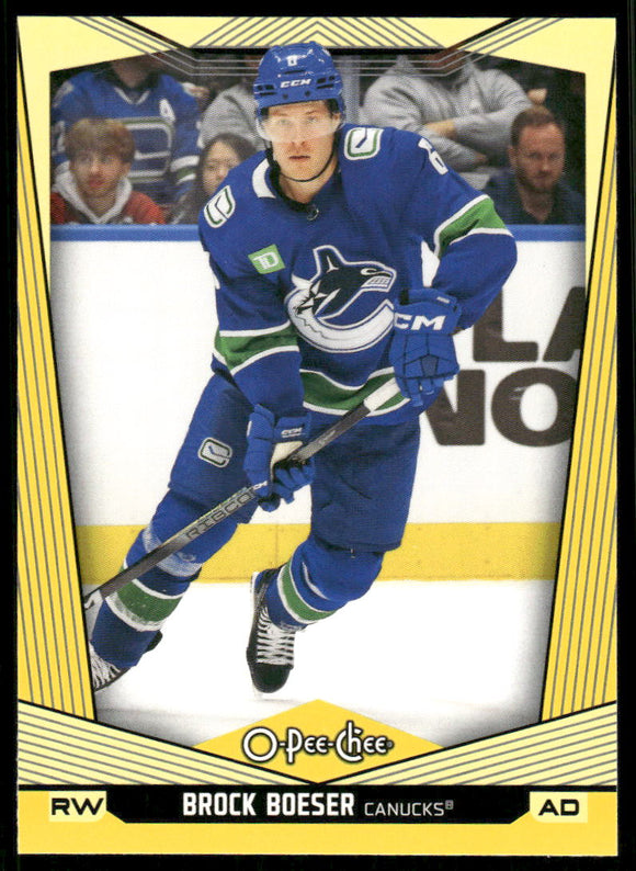 2024-25 O-Pee-Chee Yellow #33 Brock Boeser