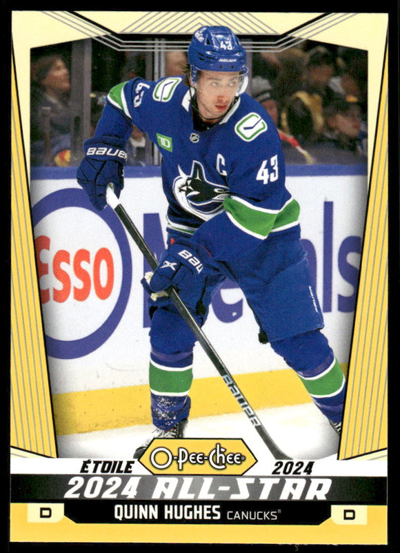 2024-25 O-Pee-Chee Yellow #506 Quinn Hughes AS