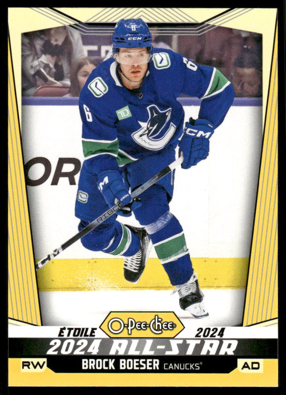 2024-25 O-Pee-Chee Yellow #510 Brock Boeser AS