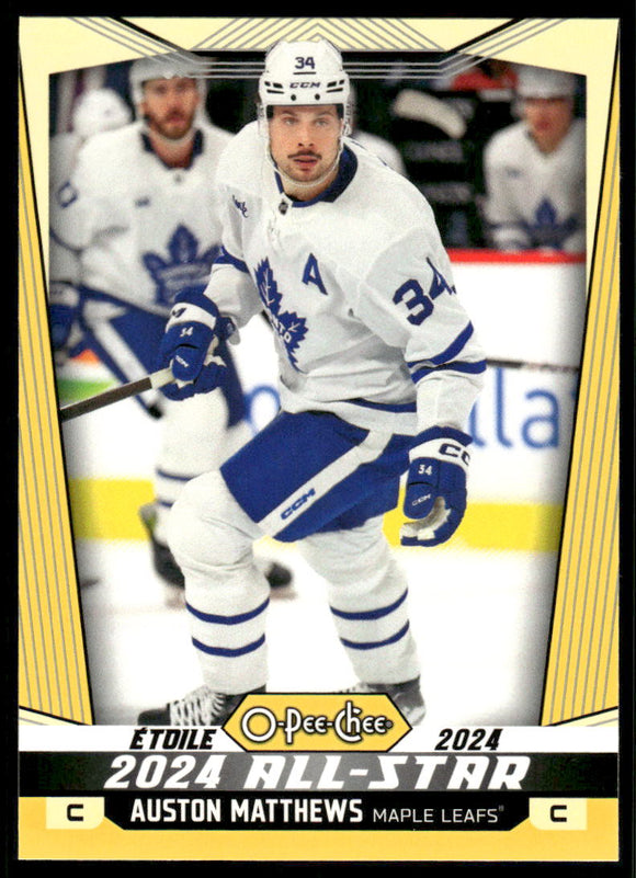 2024-25 O-Pee-Chee Yellow #535 Auston Matthews AS