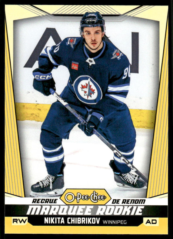 2024-25 O-Pee-Chee Yellow #593 Nikita Chibrikov