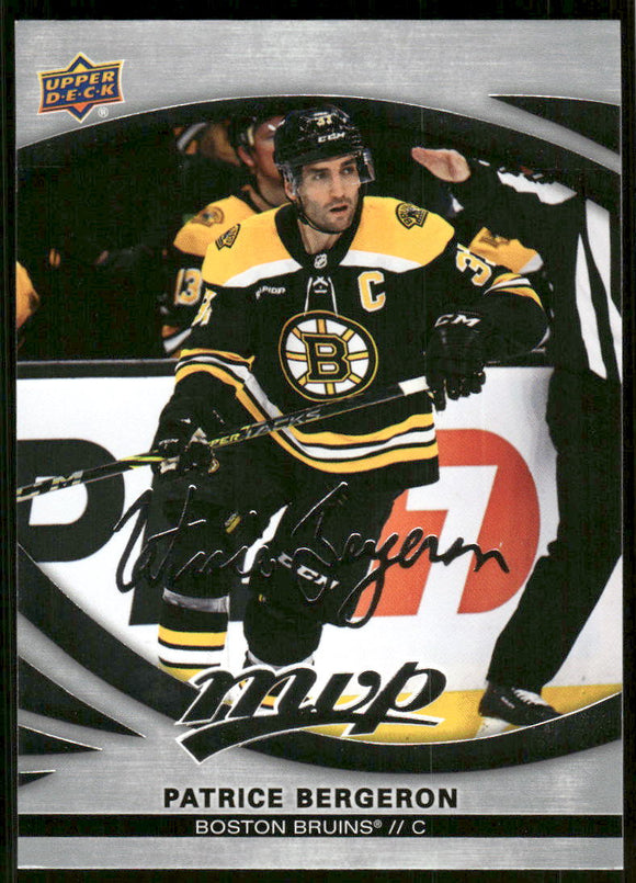 2023-24 Upper Deck MVP Silver Script #195 Patrice Bergeron