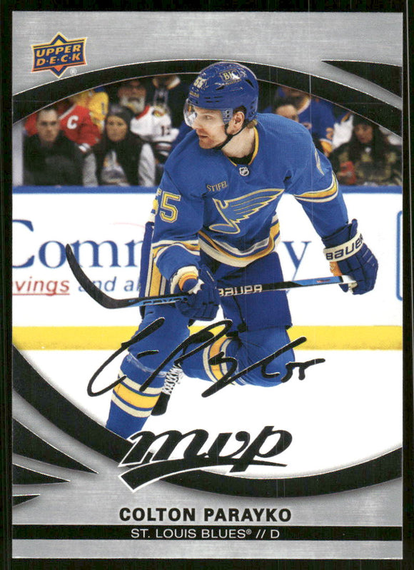 2023-24 Upper Deck MVP Silver Script #205 Colton Parayko SP