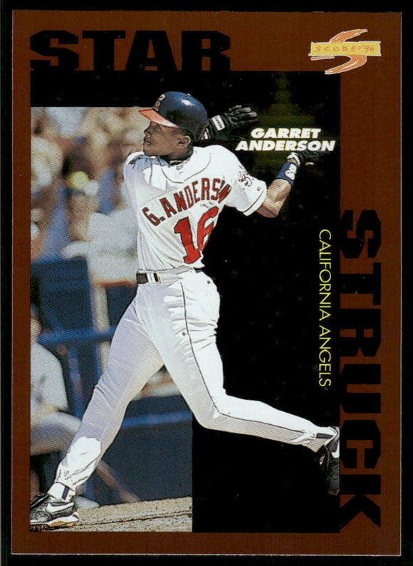 1996 Score Dugout Collection #B100 Garret Anderson SS