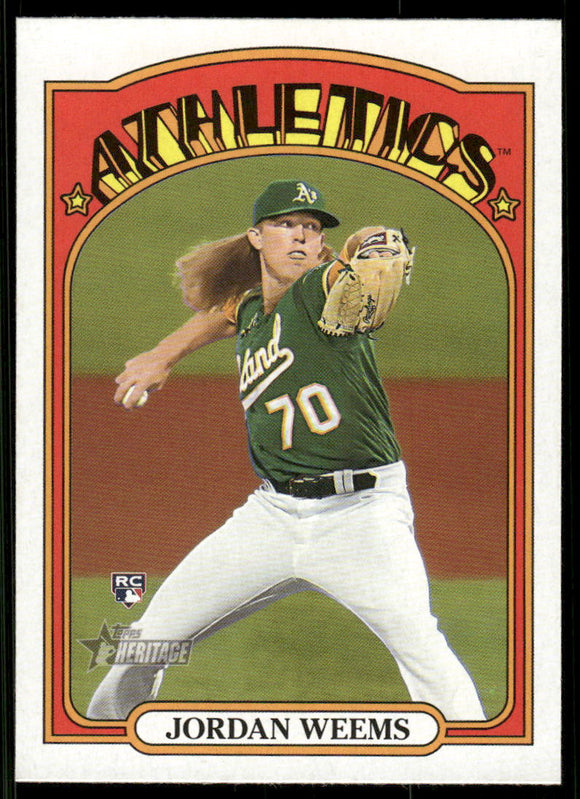 2021 Topps Heritage #531 Jordan Weems RC