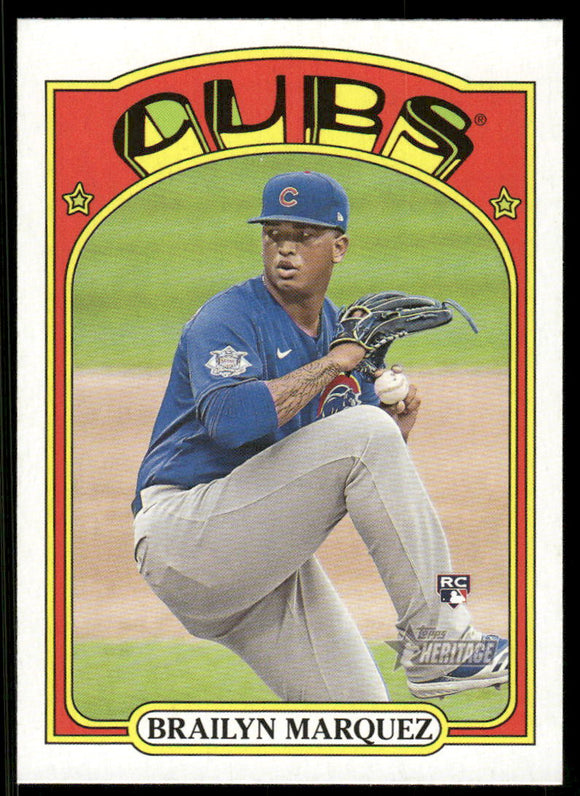 2021 Topps Heritage #598 Brailyn Marquez RC