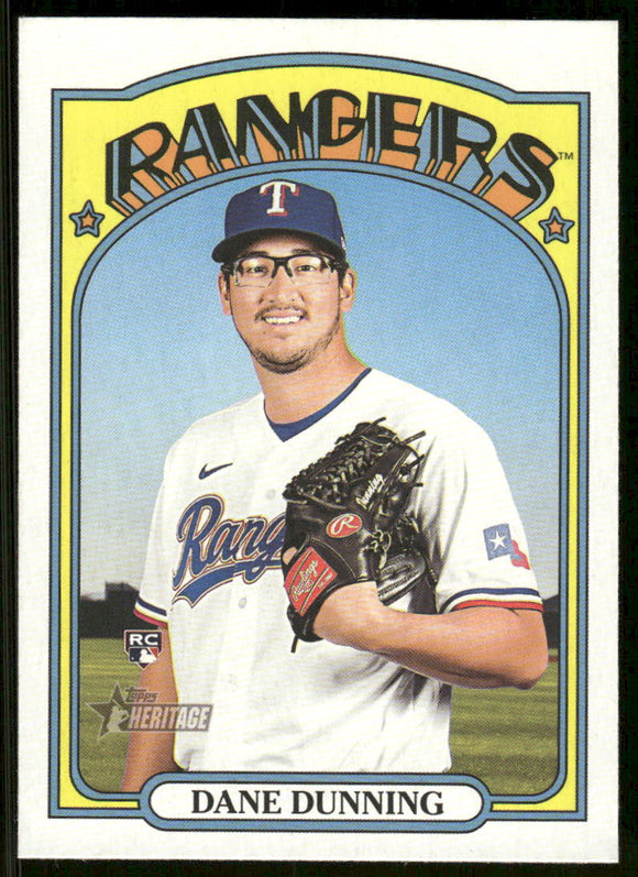 2021 Topps Heritage #651 Dane Dunning RC