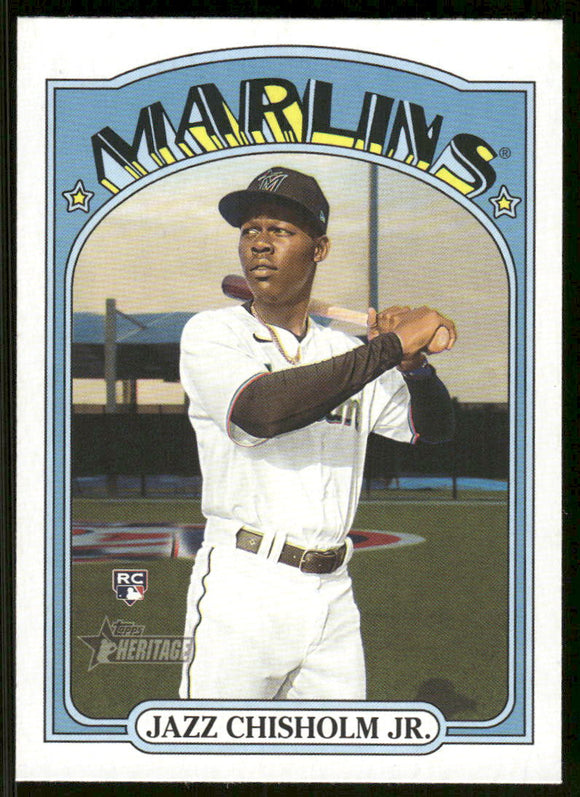 2021 Topps Heritage #665 Jazz Chisholm Jr. RC