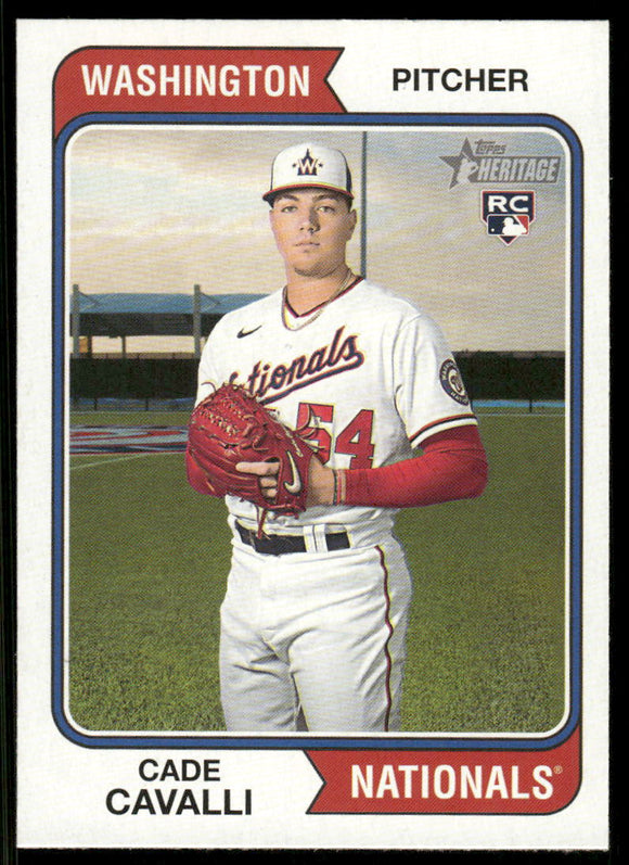 2023 Topps Heritage #188 Cade Cavalli RC