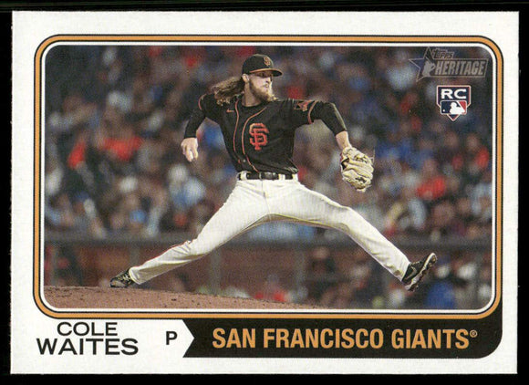 2023 Topps Heritage #258 Cole Waites RC