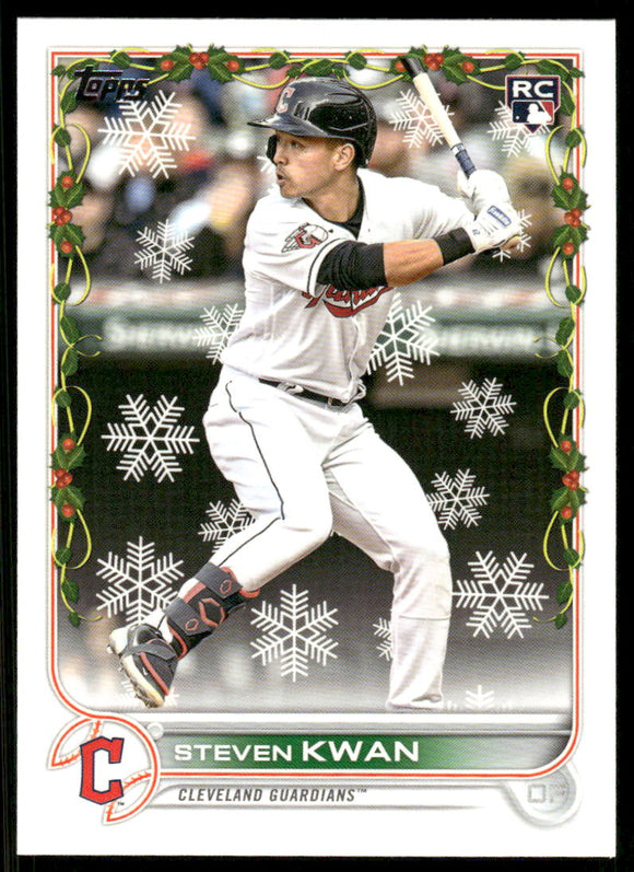 2022 Topps Holiday #HW21 Steven Kwan RC