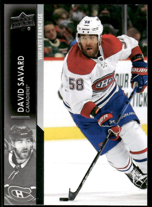 2021-22 Upper Deck French #587 David Savard