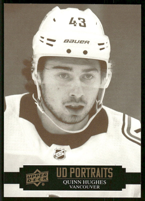 2021-22 Upper Deck Portraits #P1 Quinn Hughes