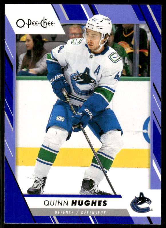 2023-24 O-Pee-Chee Blue #48 Quinn Hughes