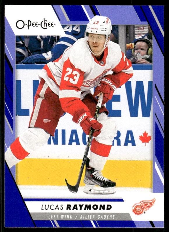 2023-24 O-Pee-Chee Blue #98 Lucas Raymond