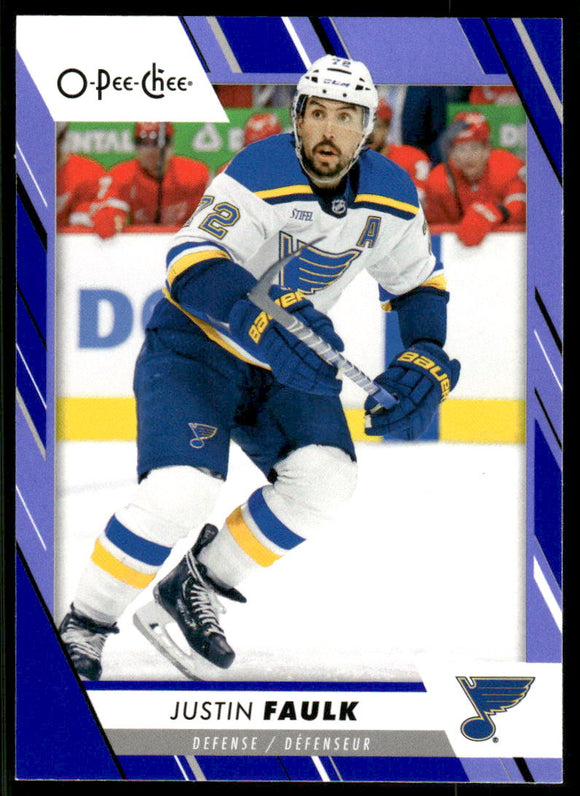 2023-24 O-Pee-Chee Blue #241 Justin Faulk