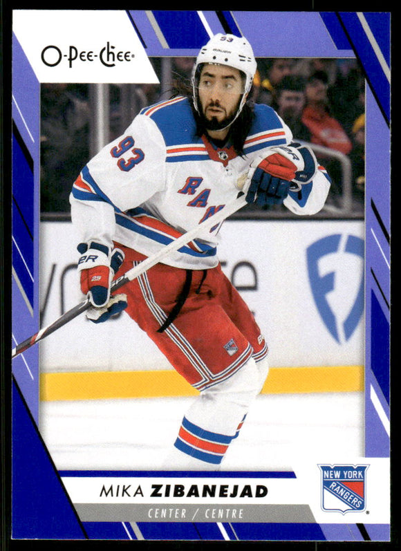 2023-24 O-Pee-Chee Blue #455 Mika Zibanejad