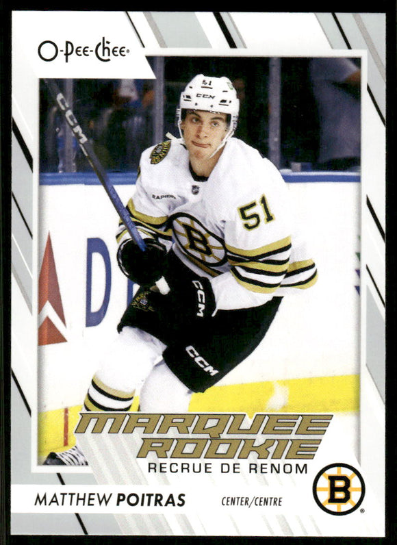 2023-24 O-Pee-Chee #588 Matthew Poitras RC
