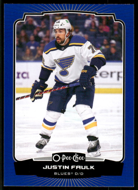 2022-23 O-Pee-Chee Blue #292 Justin Faulk