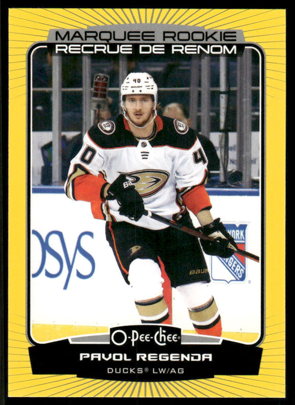 2022-23 O-Pee-Chee Yellow #580 Pavol Regenda