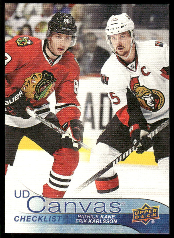 2016-17 Upper Deck Canvas #C90 Patrick Kane/Erik Karlsson CL