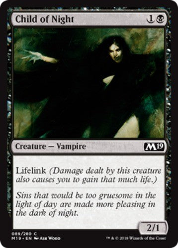 Child of Night - Core Set 2019 (M19) - English - NM - MTG