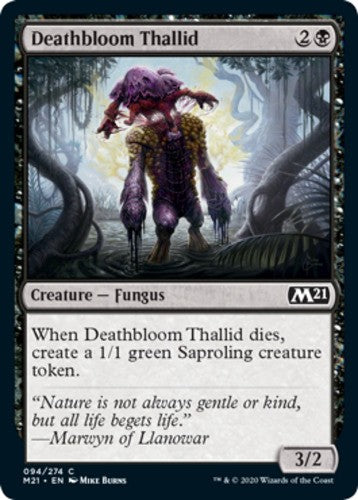Deathbloom Thallid - Core Set 2021 (M21) - English - NM - MTG