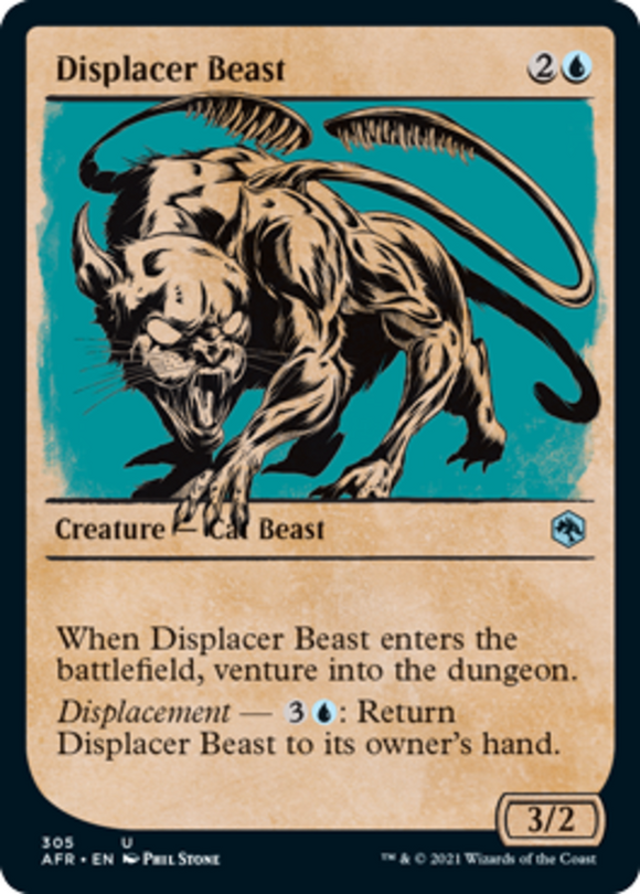 Displacer Beast - Showcase - Forgotten Realms - English - NM - MTG