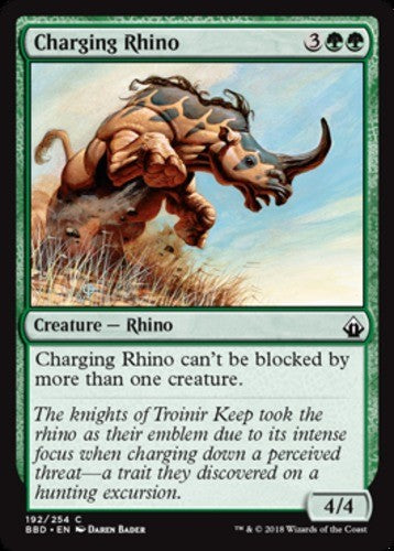 Charging Rhino - Battlebond - English - NM - MTG