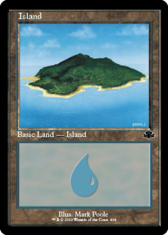 Island (404) - Retro Frame - Dominaria Remastered - English - NM - MTG