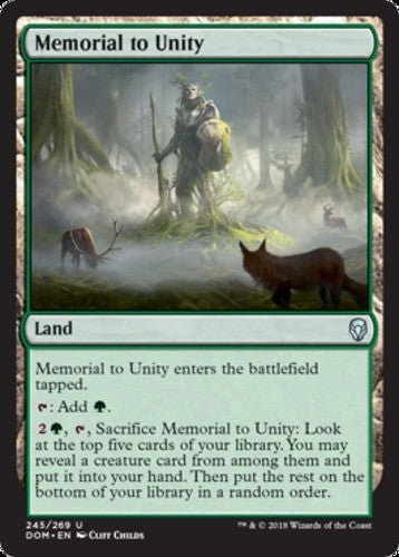 Memorial to Unity - Dominaria - English - NM - MTG