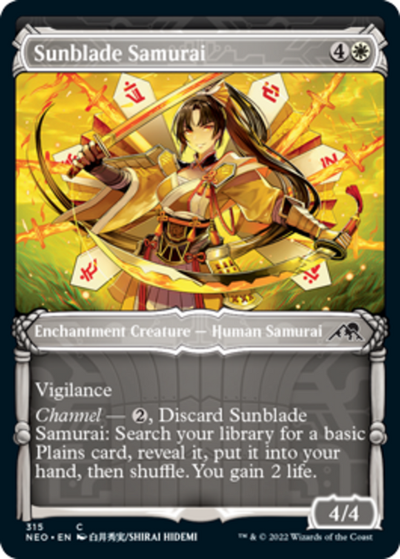 Sunblade Samurai - Showcase - Kamigawa: Neon Dynasty - English - NM - MTG