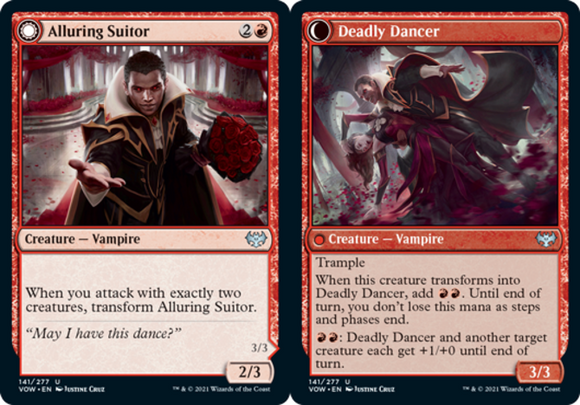 Alluring Suitor // Deadly Dancer - Innistrad: Crimson Vow - English - NM - MTG