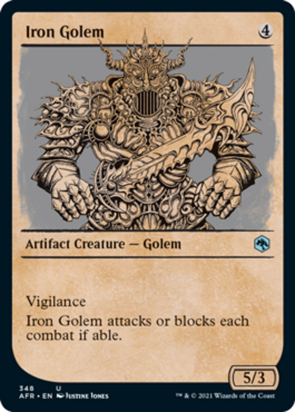 Iron Golem - Showcase - Forgotten Realms - English - NM - MTG