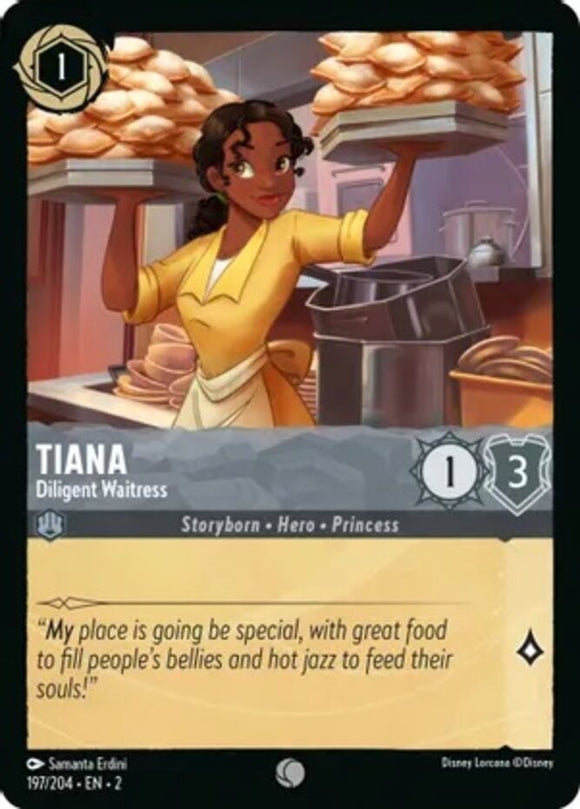 Tiana - Diligent Waitress - 197/204 - Common - Rise of the Floodborn NM
