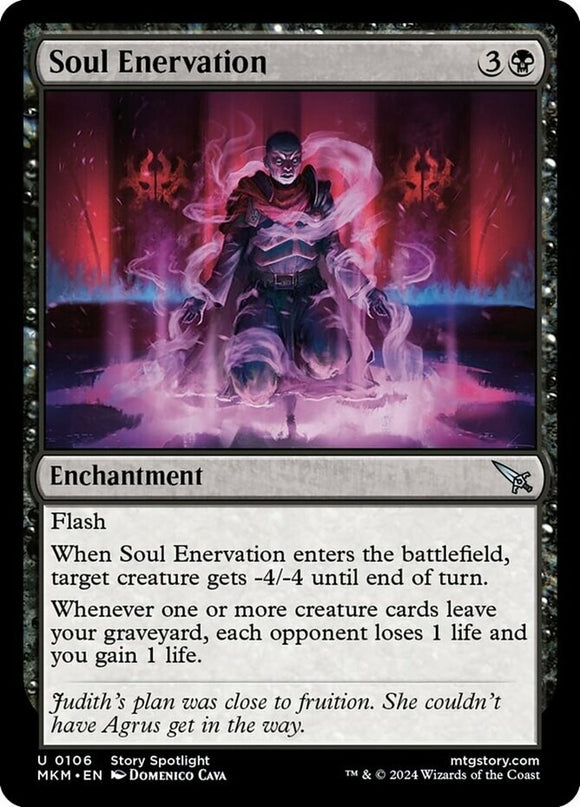 Soul Enervation - Murders at Karlov Manor - English - NM - MTG