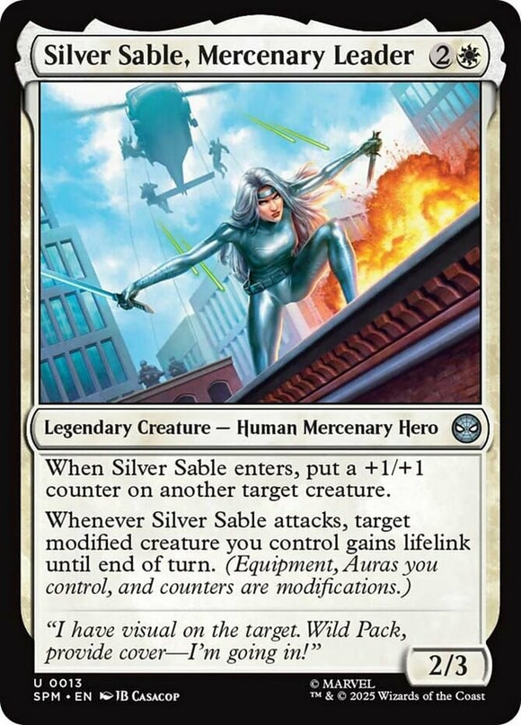 Silver Sable, Mercenary Leader - Marvel's Spider-Man - English - NM - MTG