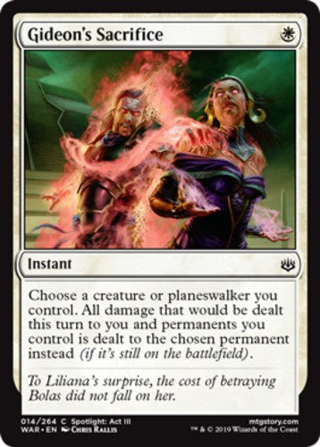 Gideon's Sacrifice - War Of The Spark - English - NM - MTG