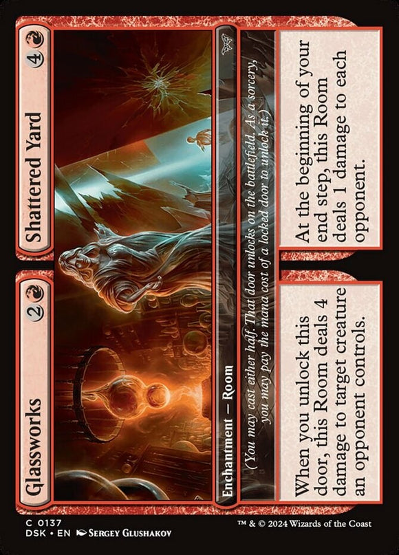 Glassworks // Shattered Yard - Duskmourn: House of Horror - English - NM - MTG
