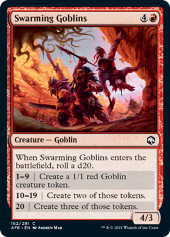 Swarming Goblins - Forgotten Realms - English - NM - MTG