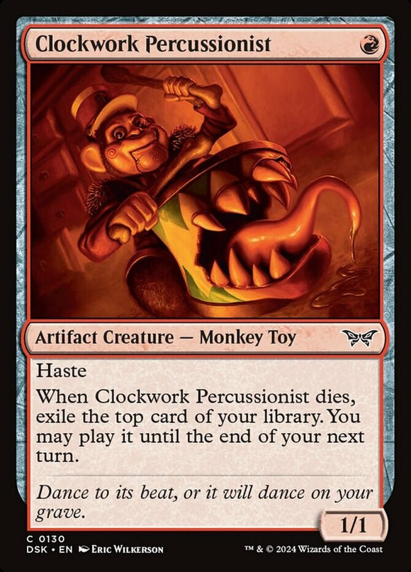 Clockwork Percussionist (0130) - Duskmourn: House of Horror - English - NM - MTG
