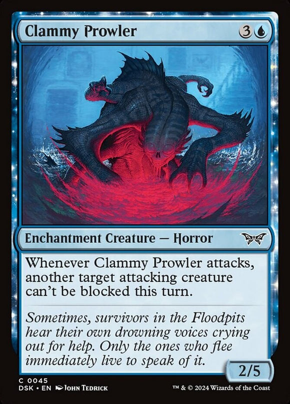 Clammy Prowler - Duskmourn: House of Horror - English - NM - MTG