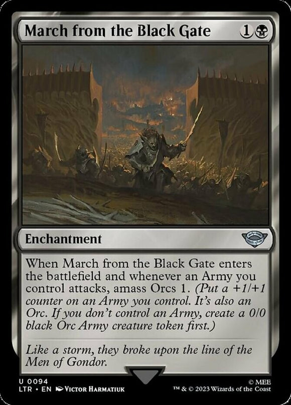 March from the Black Gate - Lord of the Rings - English - NM - MTG