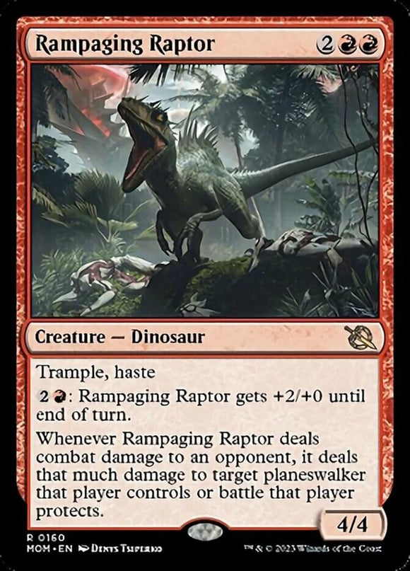 Rampaging Raptor - March of the Machines - English - NM - MTG