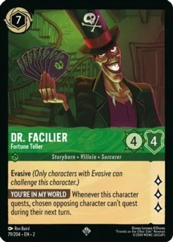 Dr. Facilier - Fortune Teller - 79/204 - Super Rare - Rise of the Floodborn NM